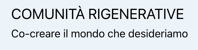 Comunità rigenerative